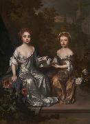 Willem Wissing Portrait of Henrietta and Mary Hyde oil